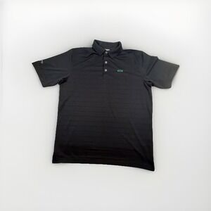 Callaway Polo Shirt Mens Medium Black Stripes Opti Dri Performance Breathable